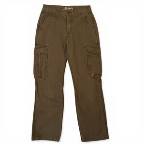 Carhartt Cargo Canvas Relaxed Fit Mens Work Casual Pants Brown Size 30x30